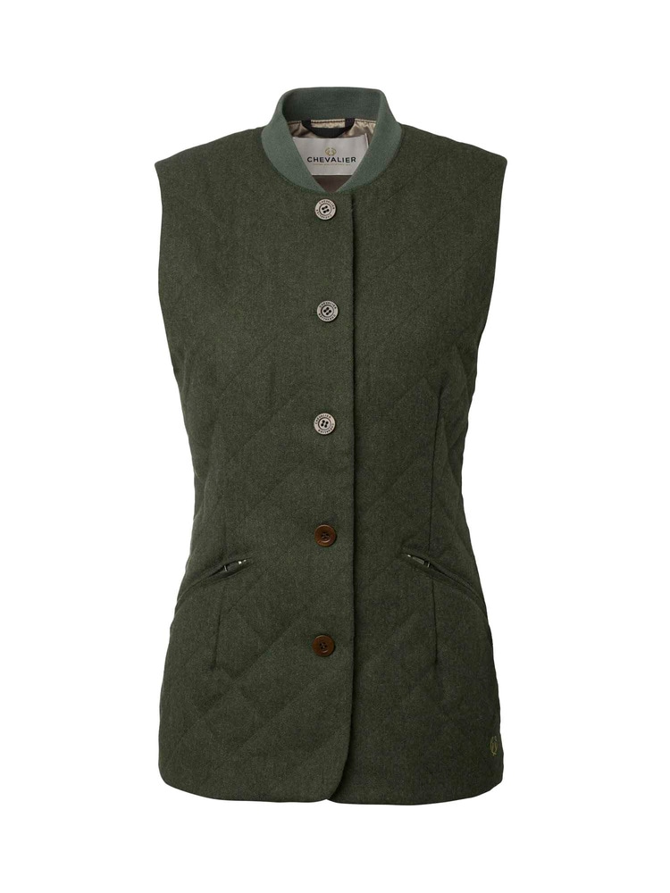 Allington Fill100 Tweed Vest Women Dark Green, view: 1
