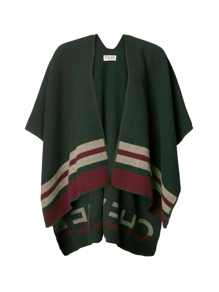 Penrose Wool Poncho Dark Green, view: 1