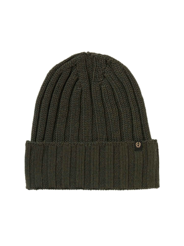 Point Wool Beanie Dark Green, view: 1