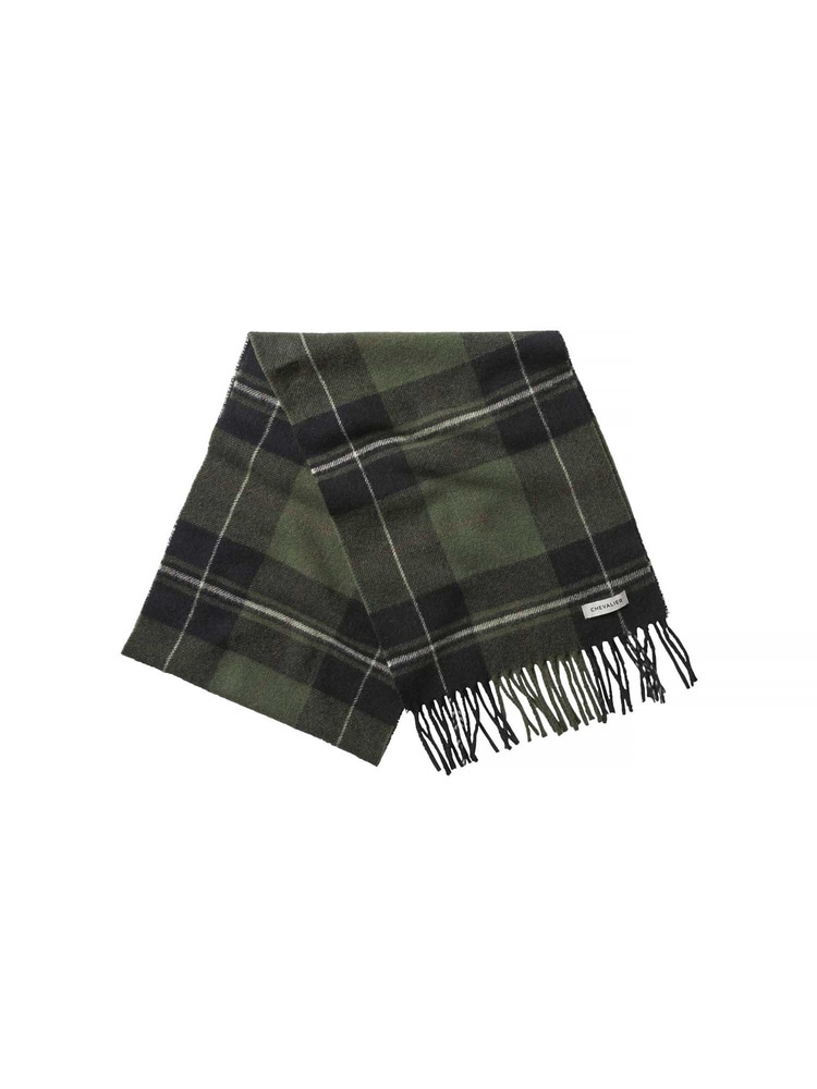 productImage: Pendley Wool Scarf Chevalier Check Dark