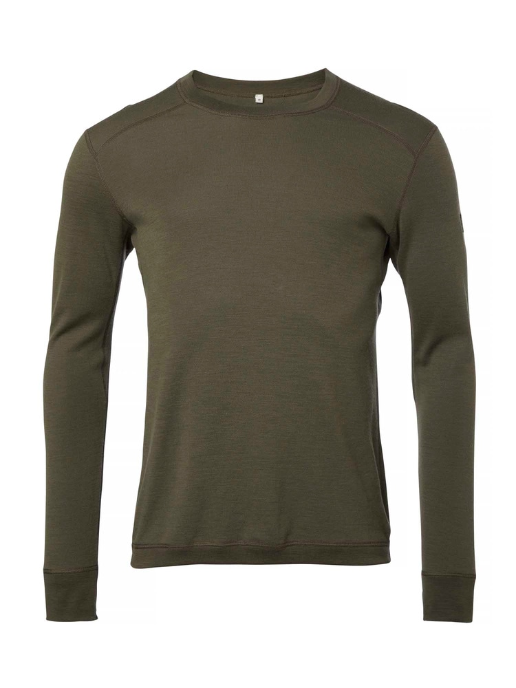 Chevalier 200 Merinowool Crewneck Men Tarmac Green, view: 1